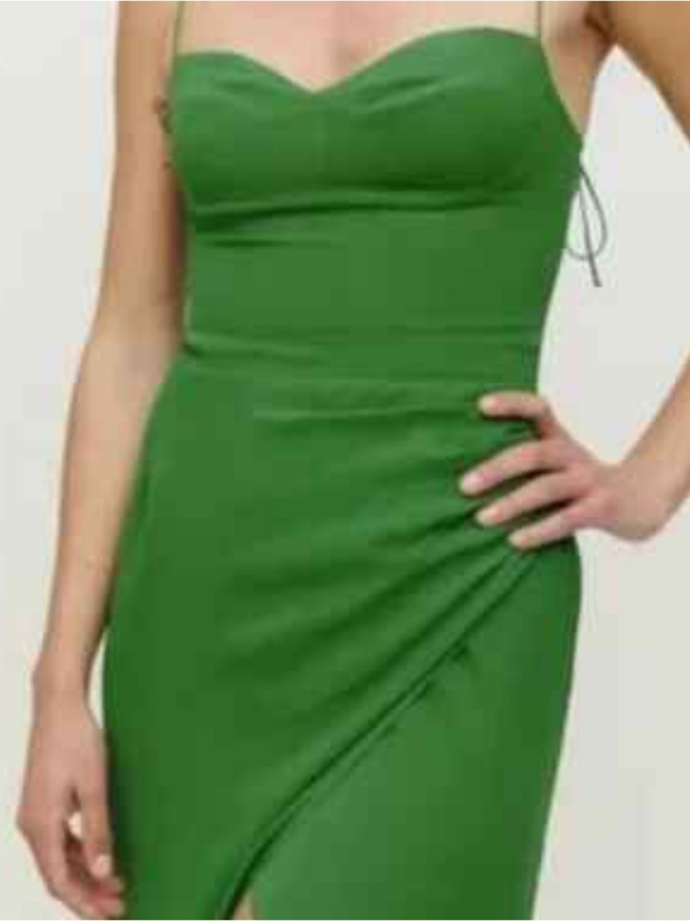Reformation Emerald Green Satin Slip Mini Dress size 0